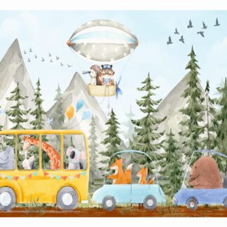 Woodland Animals Wallpaper: Peel and Stick Forest Wall Mural